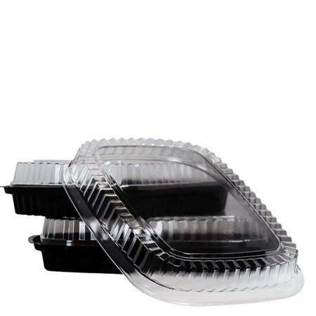 Salladform + lock Svart 550ml 50st