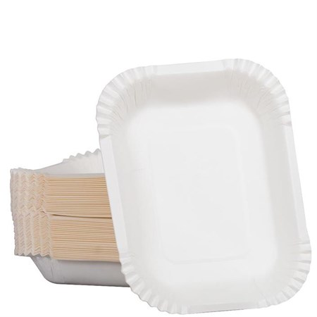 Tallrik 19cm Rekt. (10) x 50st