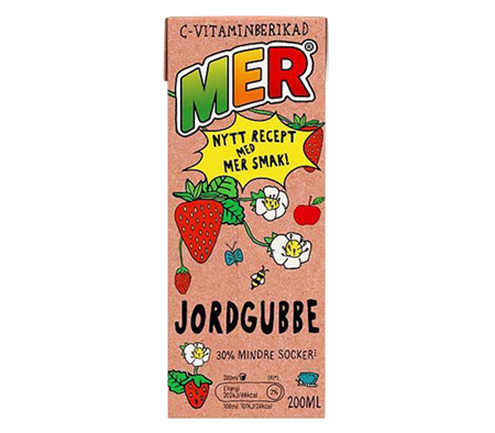 Mer 30 x 20cl Jordgubb Tetra pak