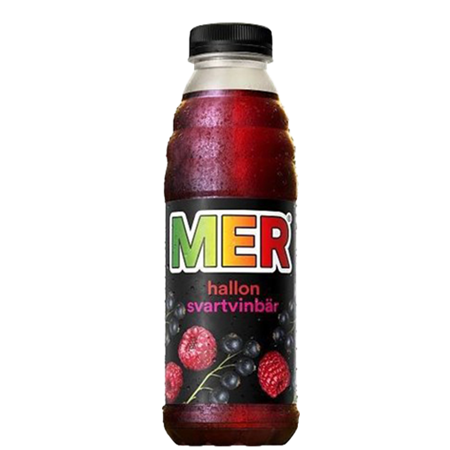 Mer 12 x 50cl Hallon/svartvinbär